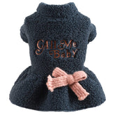 KUTKUT Mascot Costume Fleece Autumn Winter Pet Dress for Small Dogs, Thicken Warm Frock Dress for for Shish Tzu, Lhasa Apso, Bichon, Pug etc. - kutkutstyle